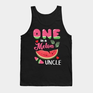 Hearts Watermelon Cream One In A Melon Uncle Niece Nephew Tank Top